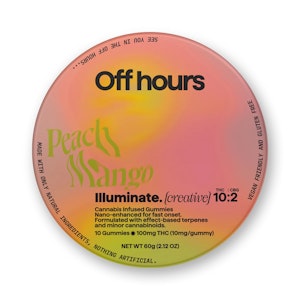 OFF HOURS - Peach-Mango Illuminate | Gummies | 100mg/10 Pieces | Off Hours