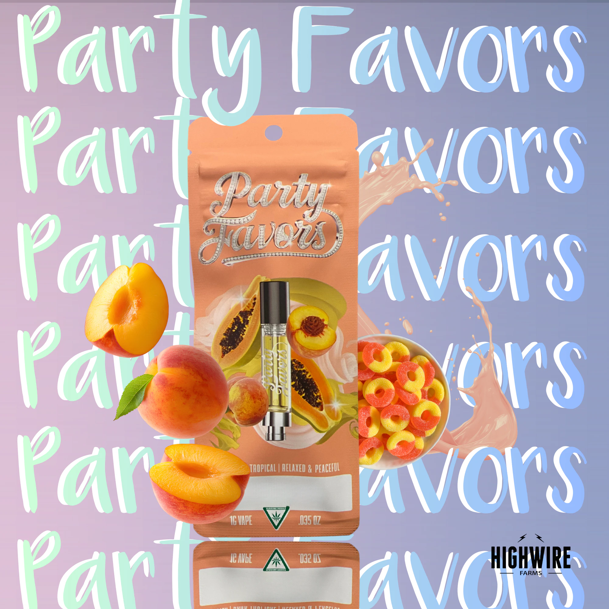 Party Favors - Party Favors Cart Peach Rings 1g Main Image