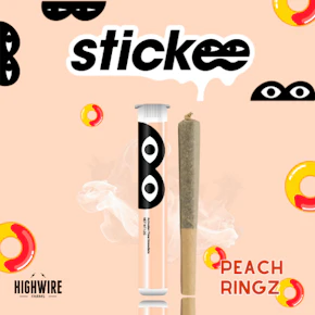 Stickee Peach Ringz Live Resin Preroll 1.2g