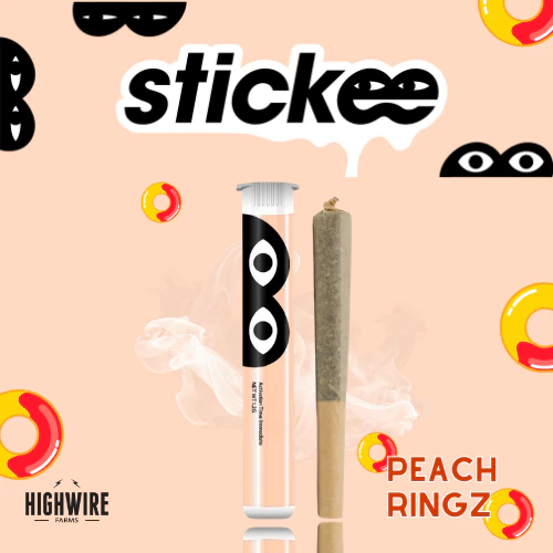 Stickee - Stickee Peach Ringz Live Resin Preroll 1.2g Main Image