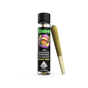 Lime - Lime Peach Ringz Hash & Liquid Diamond Infused Pre-Roll 1.75g