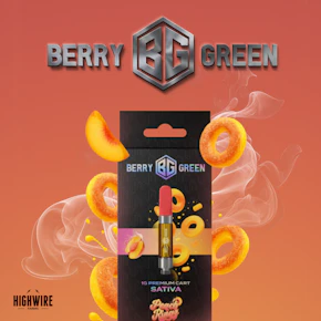Berry Green Cart Peach Rings 1g