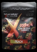 Peach 200mg THC Infused Gummies