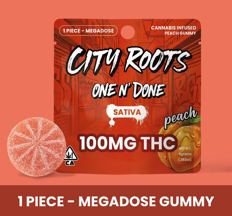 CITY ROOTS - CITY ROOTS: Peach Gummy Puck 1 Piece/100mg (S) Main Image