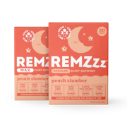 REMZzz - Peach Slumber - Hash Infused Gummies - 100mg 20pk