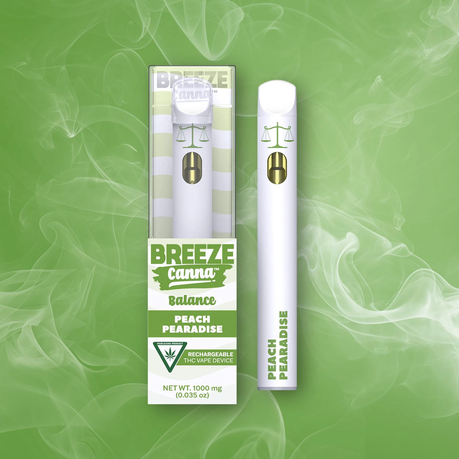 Breeze Canna - Breeze Canna | (1G) Plus Balance Vape | Peach Pearadise Main Image