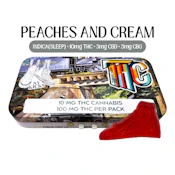 Peaches & Cream | Gummies | 100mg/10 Pieces | NY Kicks