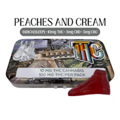 Peaches & Cream | Gummies | 100mg/10 Pieces | NY Kicks