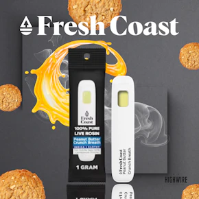 Fresh Coast Pure Live Rosin Disposable Peanut Butter Crunch Breath 1g