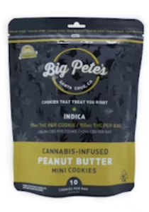 Big Pete's - Peanut Butter Indica 100mg 10 Pack Cookies - Big Pete's