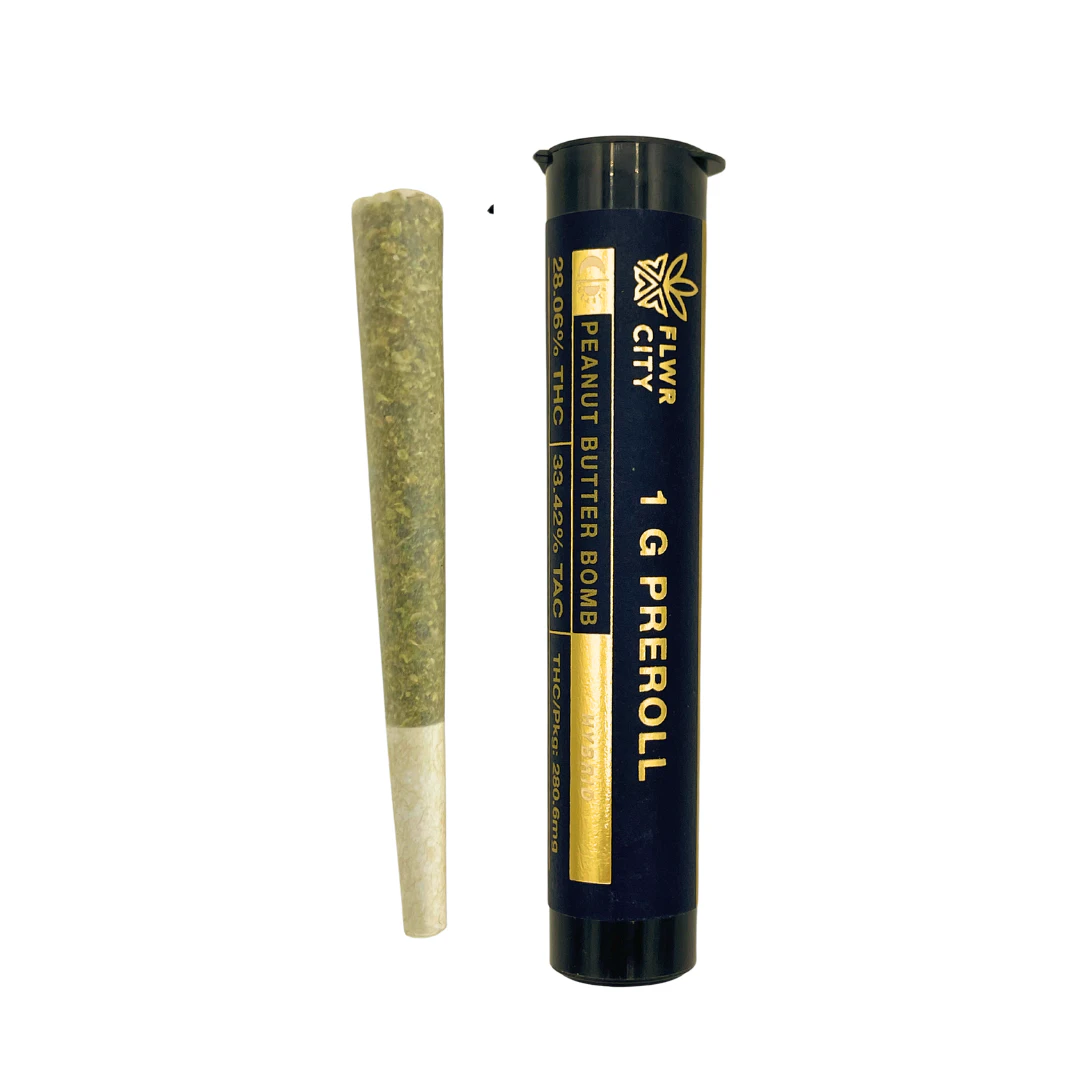 FLOWER CITY - Flwr City - Peanut Butter Bomb - 27.56% THC - 1g Pre-roll Main Image