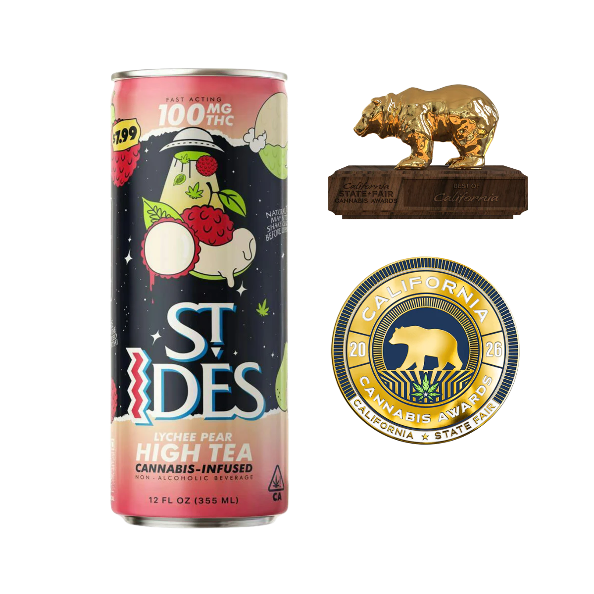 ST IDES - Pear Lychee Tea (Single) | 100mg 12oz High Tea | St Ides Main Image