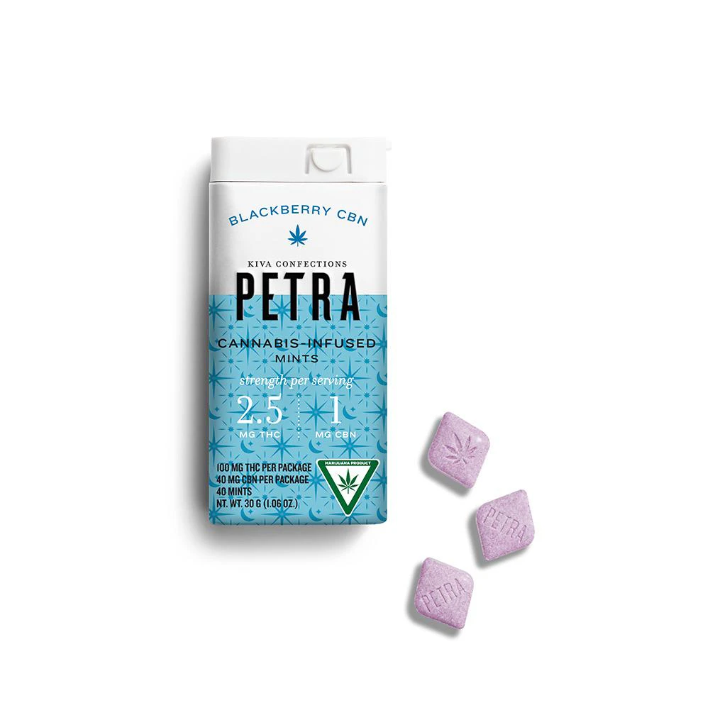 KIVA - Petra - Blackberry THC/CBN - 100mg Main Image