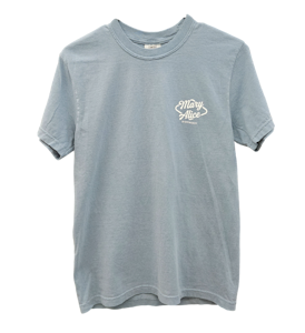 MARY ALICE - MARY ALICE - Apparel - Ice Blue - White Logo Tee