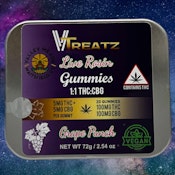 VTreatz | Grape Punch Live Rosin Gummies with CBG | 20PK