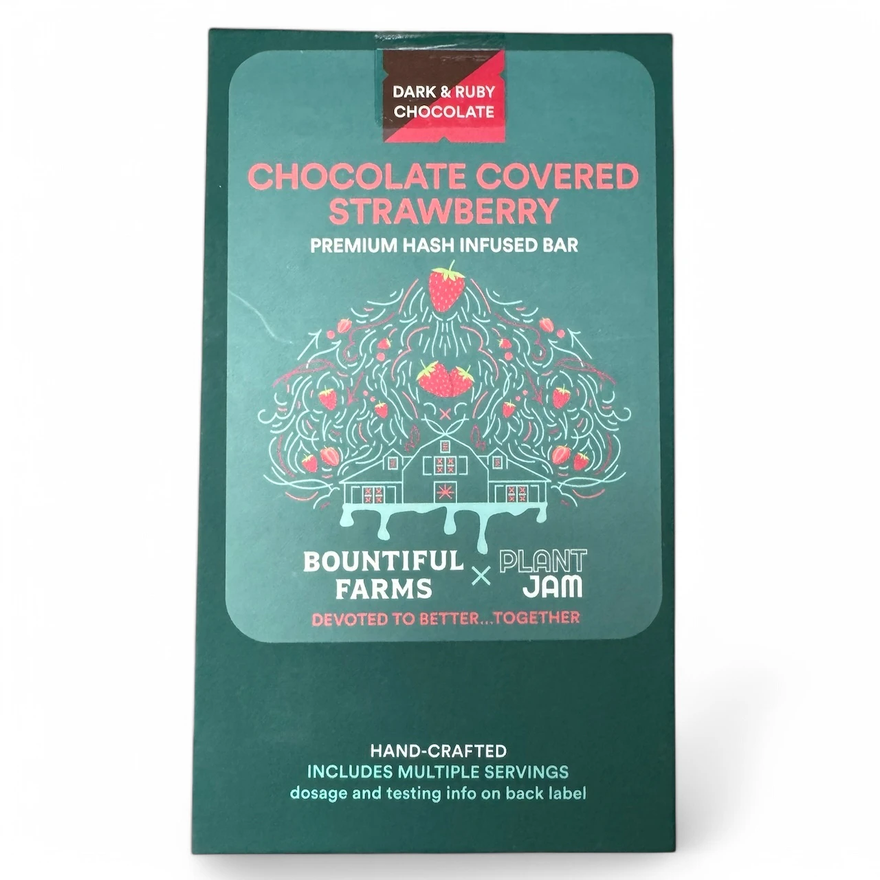 Bountiful Farms - Chocolate Covered Strawberry Bar - Hash Rosin Infused 100mg - Bountiful Farms Main Image