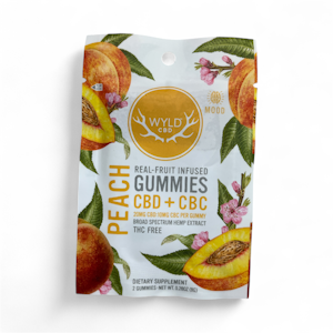 WYLD - WYLD - Peach - CBD + CBC Gummy - 40mg CBD + 20mg CBC - 2pc - (THC FREE)