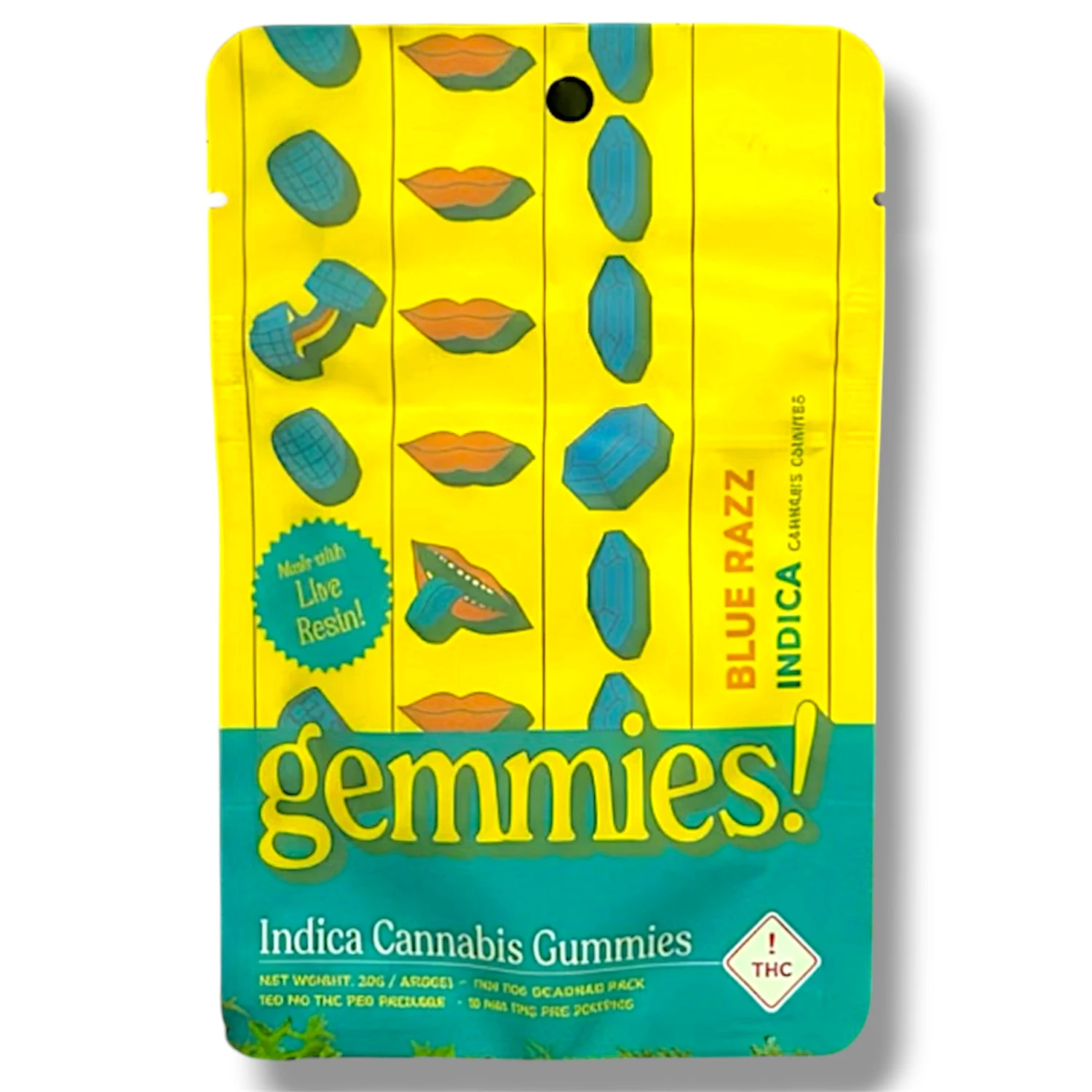 Higher Cultures - Blue Razz (100MG) | Live Resin Gummies | Indica  Main Image