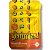 Ginger Peach (100MG) | 1:1 Live Resin Gummies | Hybrid