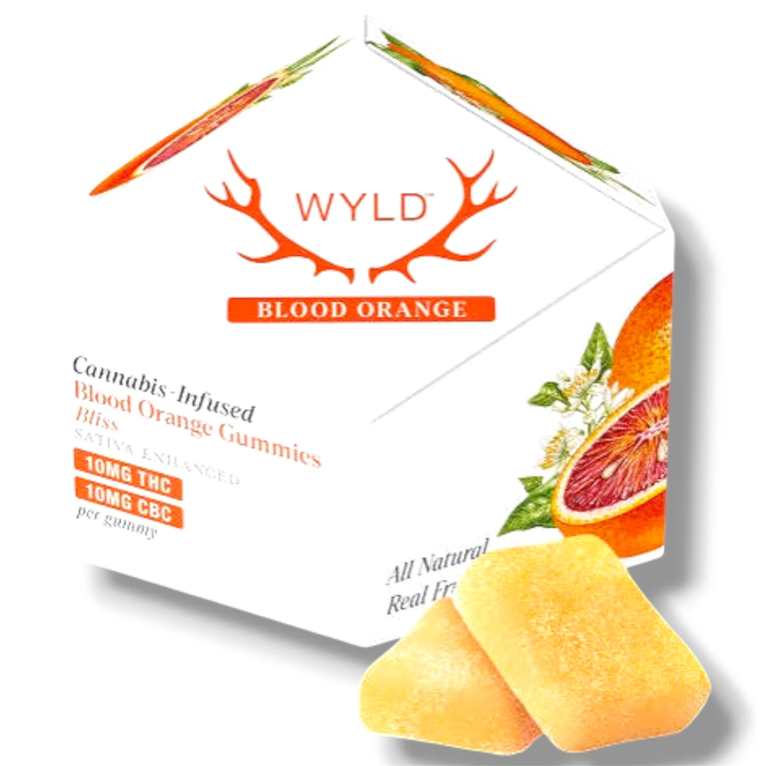 WYLD - Blood Orange(100MG) | 1:1 Gummies | Sativa Main Image