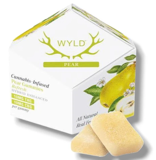 WYLD - Pear (100MG) | 1:1 Gummies | Hybrid Main Image