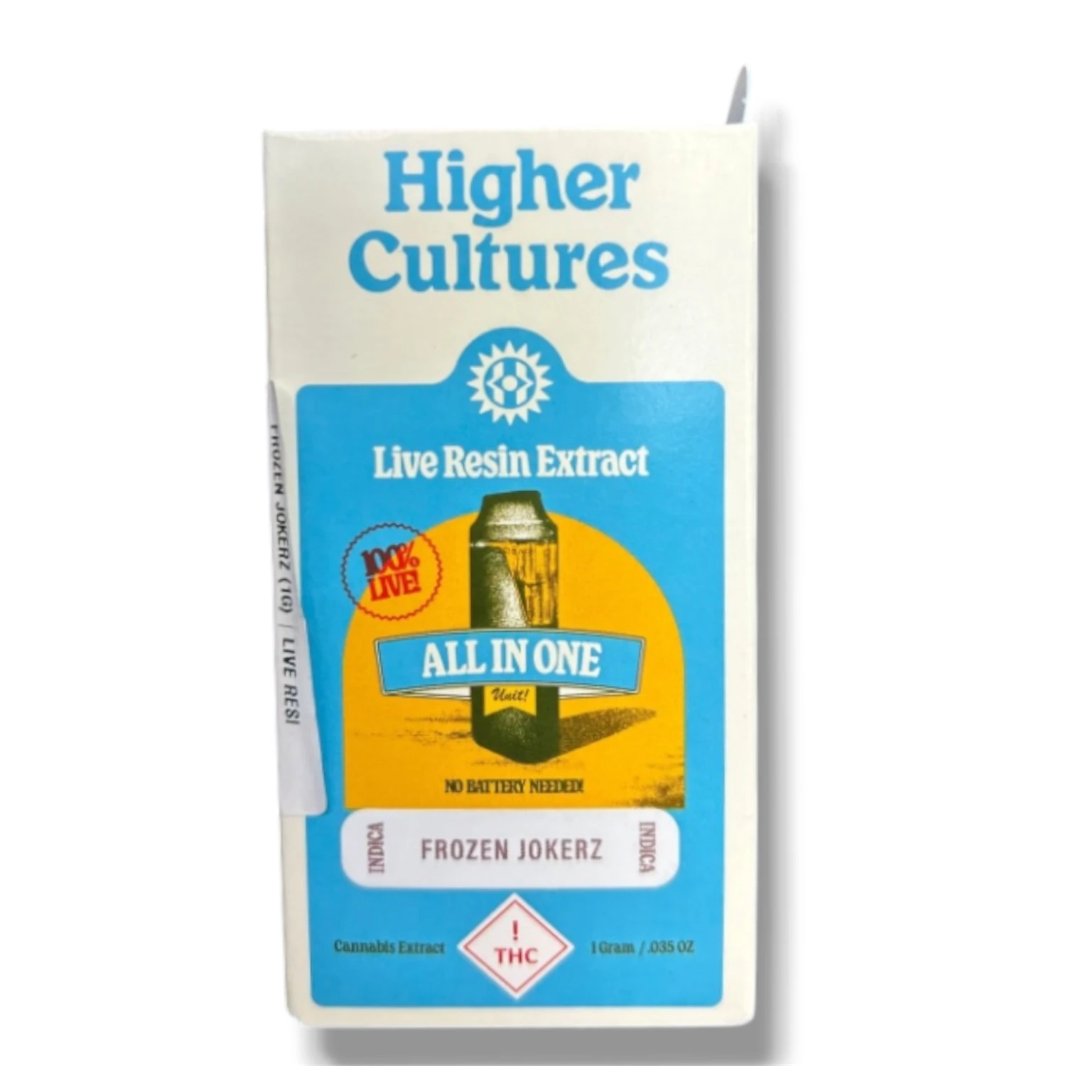 Higher Cultures - Frozen Jokerz (1G) | Live Resin Disposable | Indica Main Image