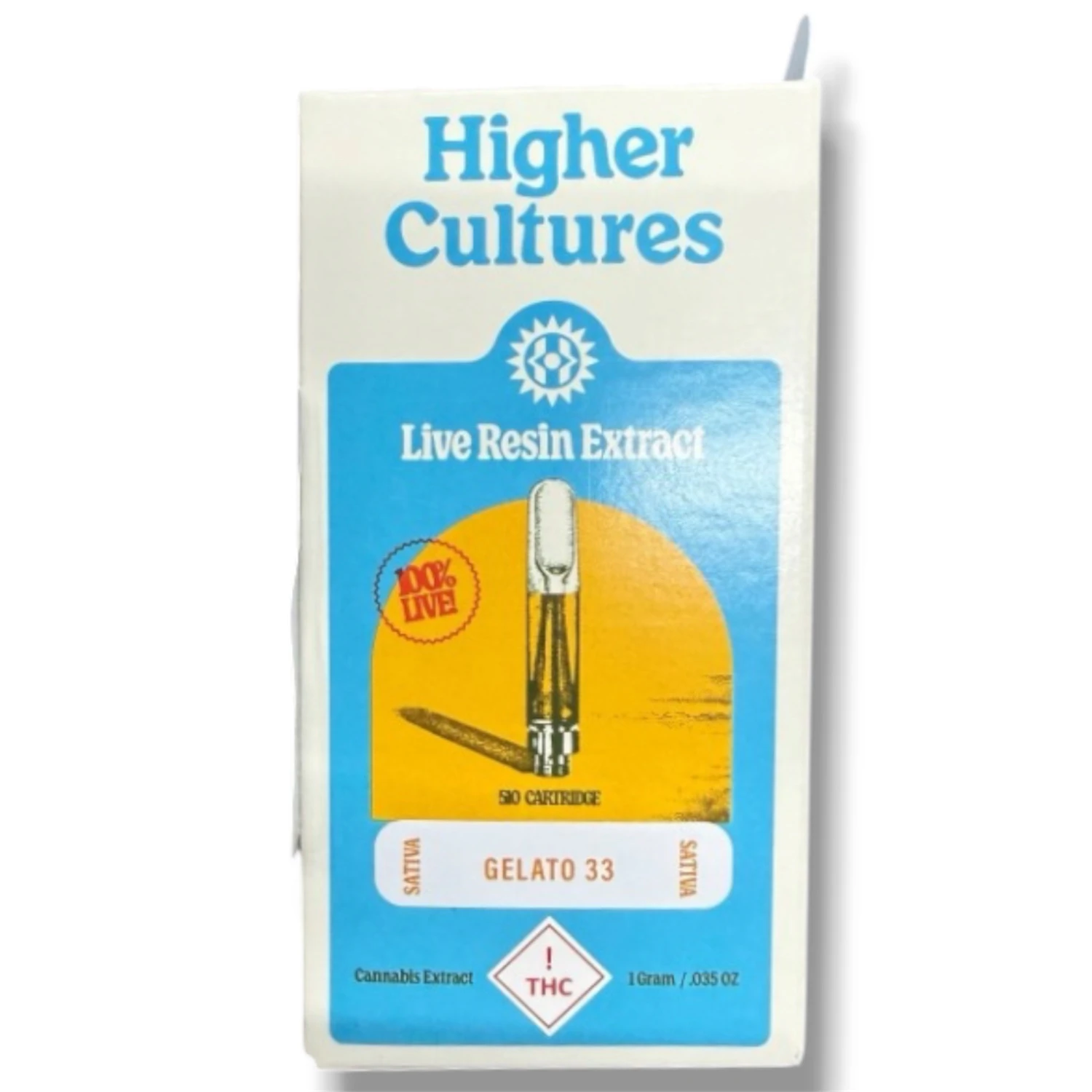 Higher Cultures - Gelato 33 (1G) | Live Resin 510 Vape | Sativa Main Image