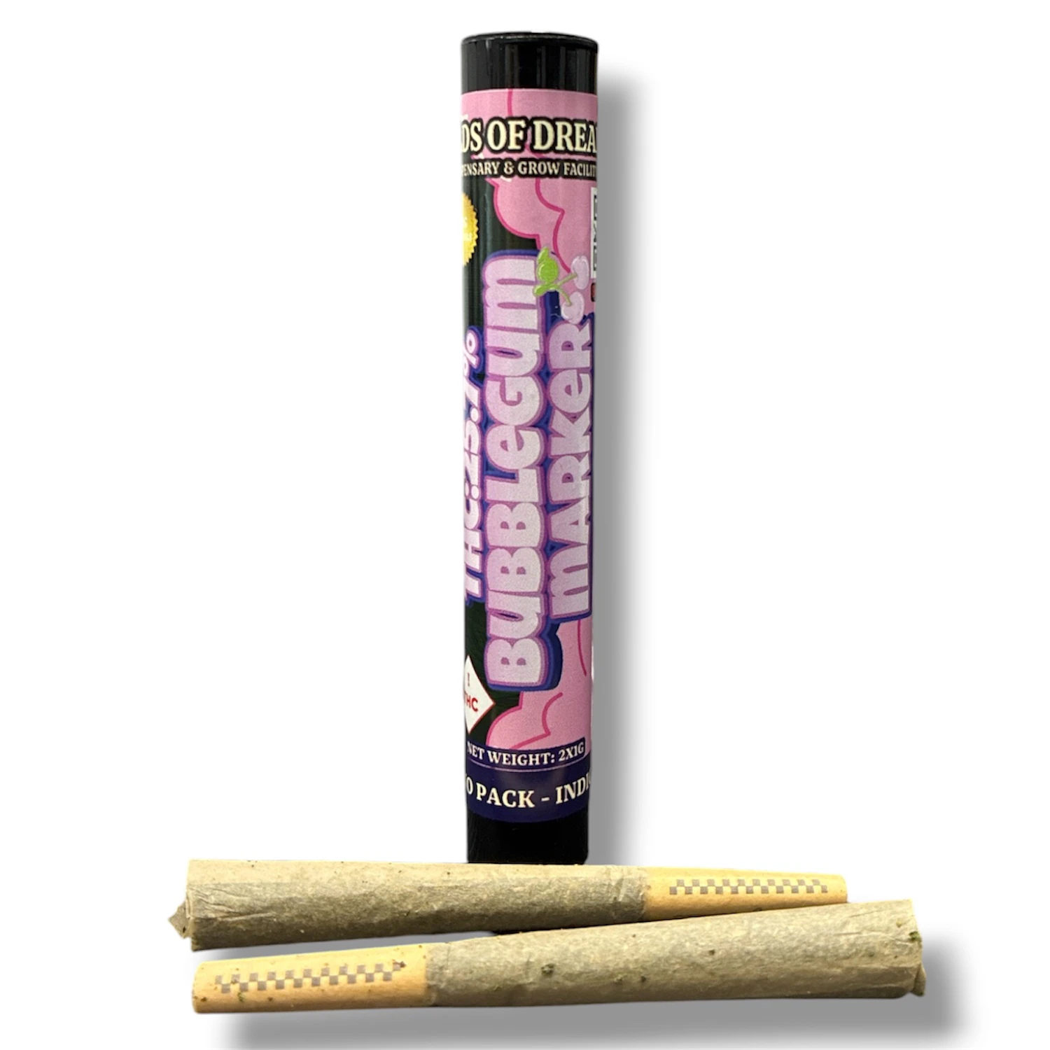 4th Generation - Bubblegum Marker (2G) | Prerolls 2pk | Indica Main Image