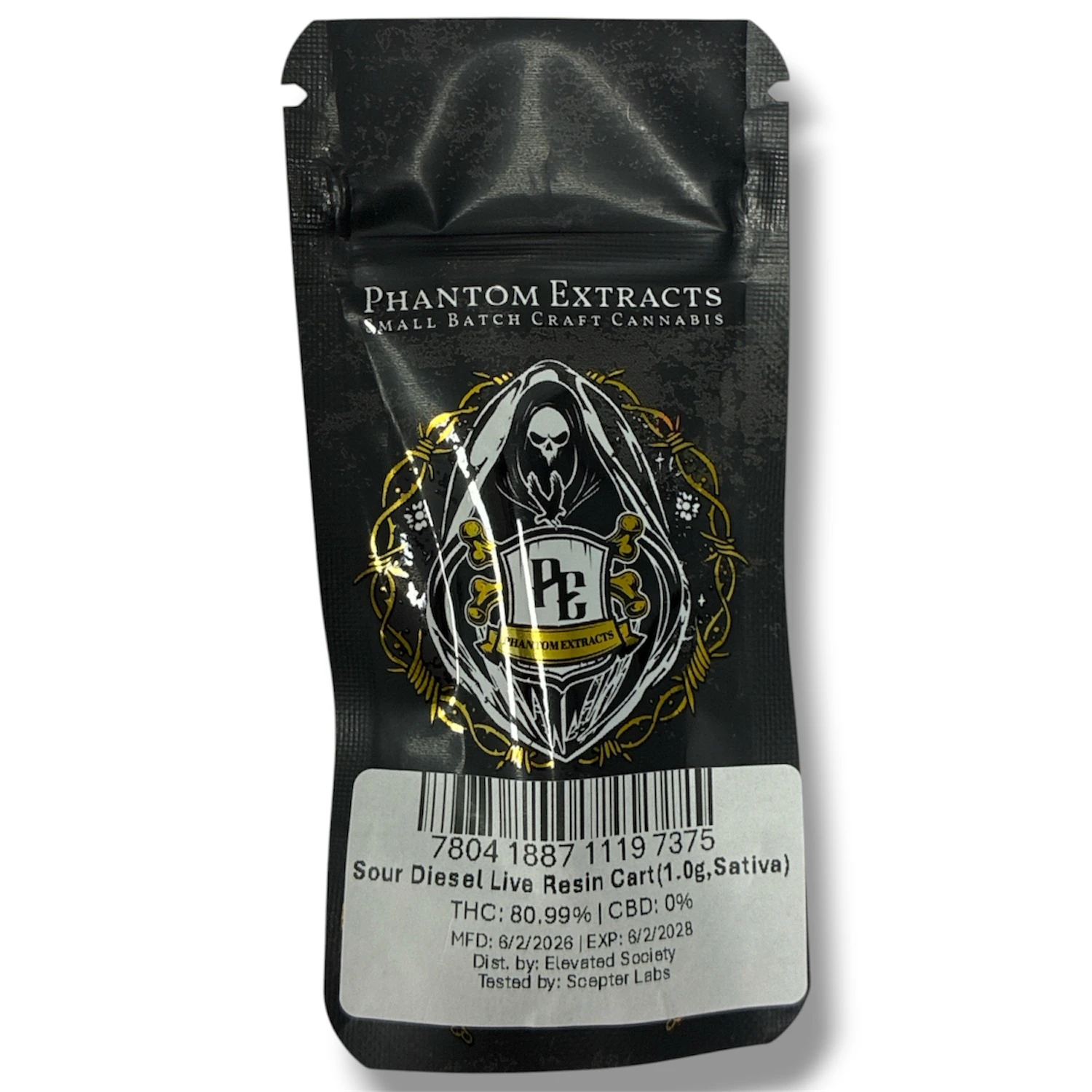 Phantom Extracts - Sour Diesel | Live Resin 510| 1G Main Image
