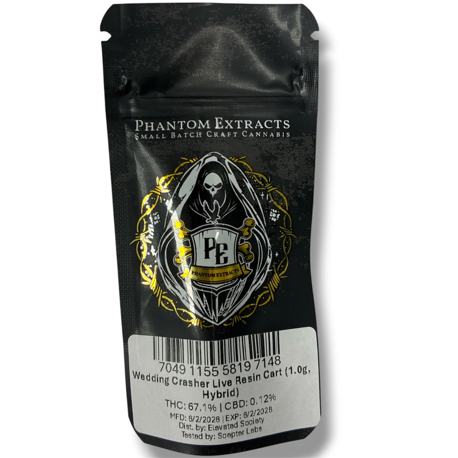 Phantom Extracts - Wedding crasher | Live Resin 510 | 1G Main Image