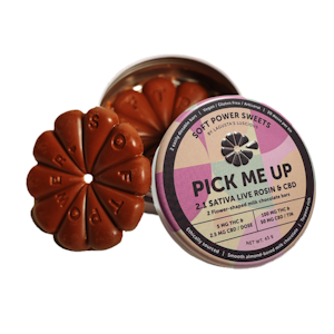 SOFT POWER SWEETS - Pick Me Up | Live Rosin Infused Milk Chocolate | 100mg/20 Pieces | Soft Power Sweets