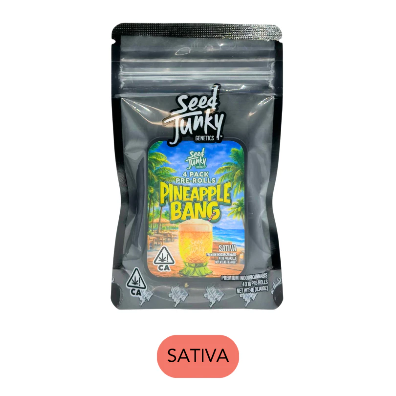 Seed Junky - Seed Junky - Pineapple Bang 4pk - Preroll Pack - 4.0g Main Image