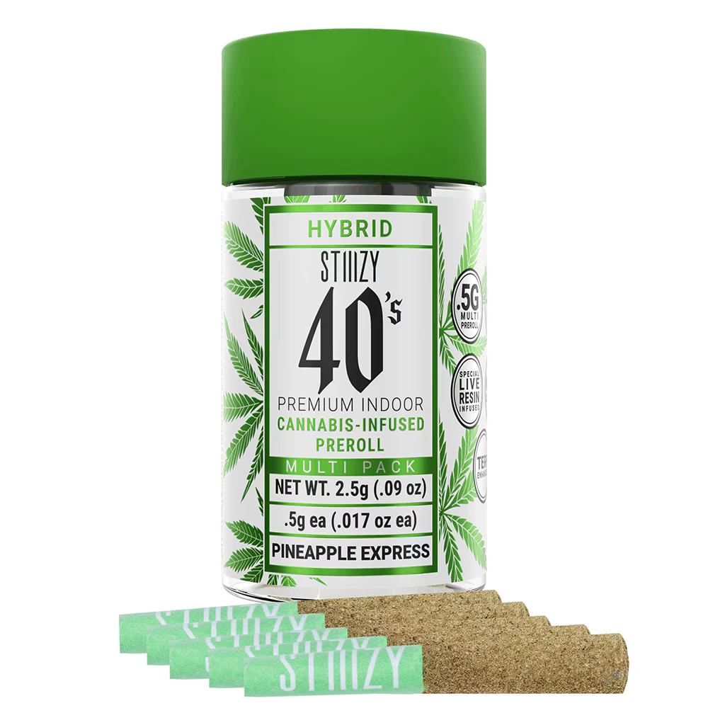 STIIIZY - Pineapple Express - 40's Infused Preroll 5 Pk (2.5g) Main Image