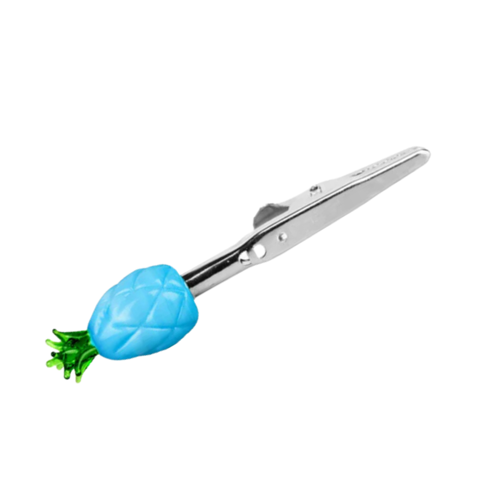 Pineapple Glass Roach Clip - Blue picture