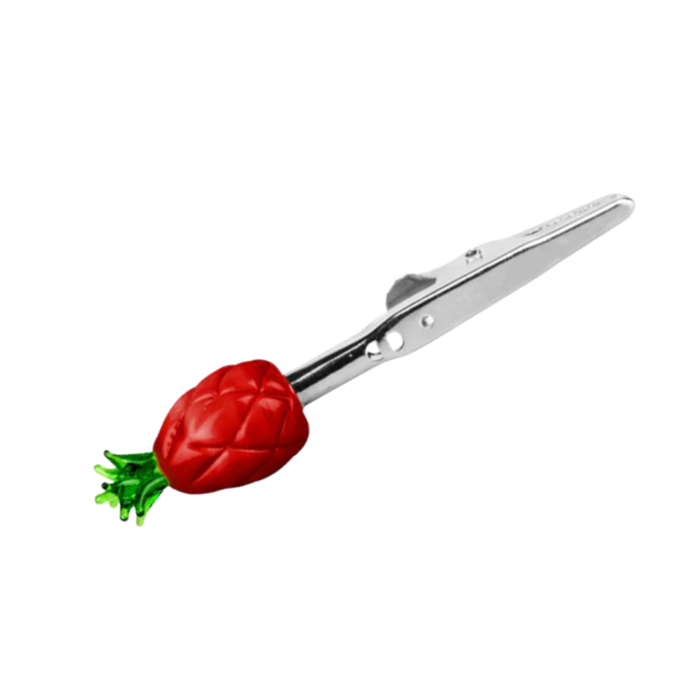 Pineapple Glass Roach Clip - Red picture