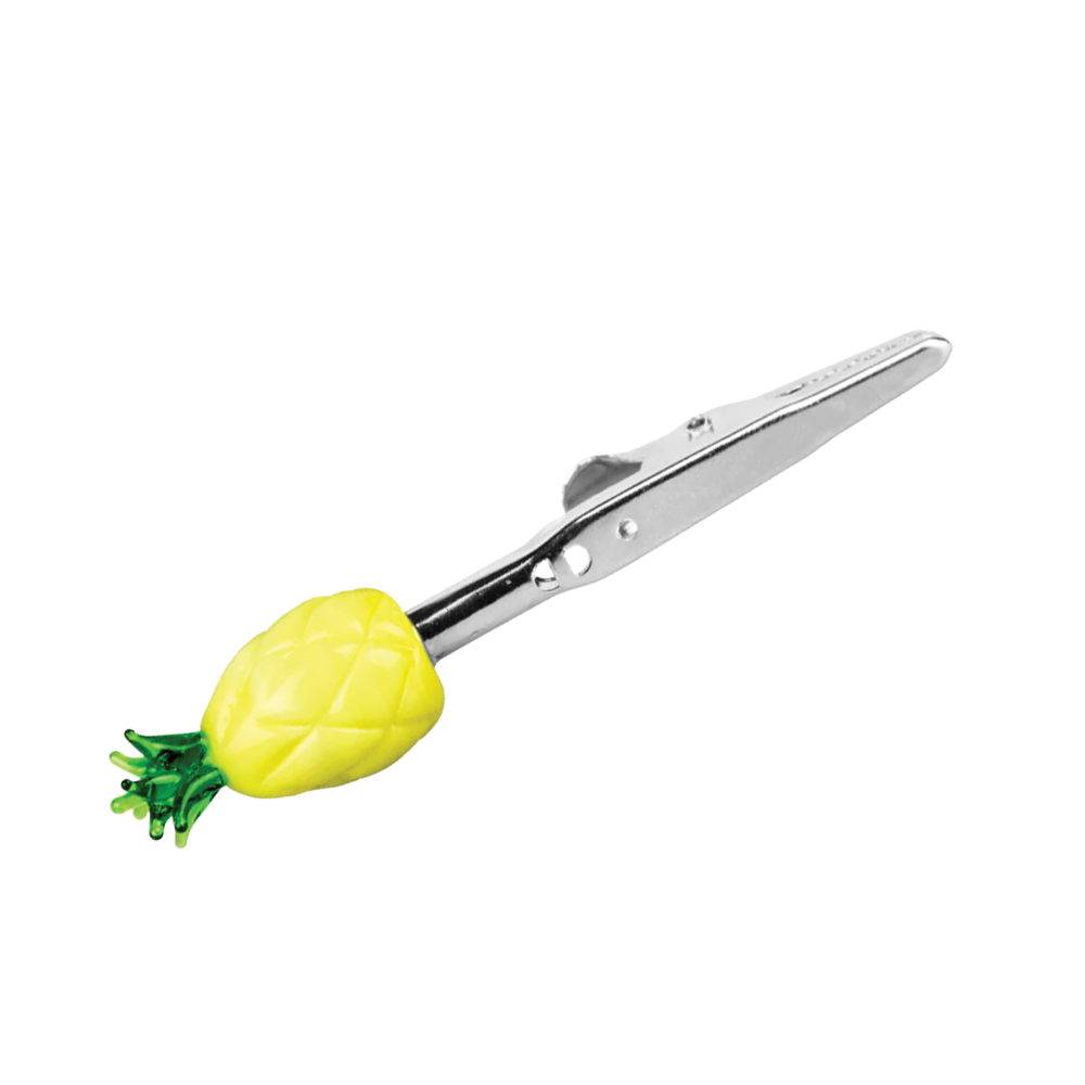 Pineapple Glass Roach Clip - Yellow picture