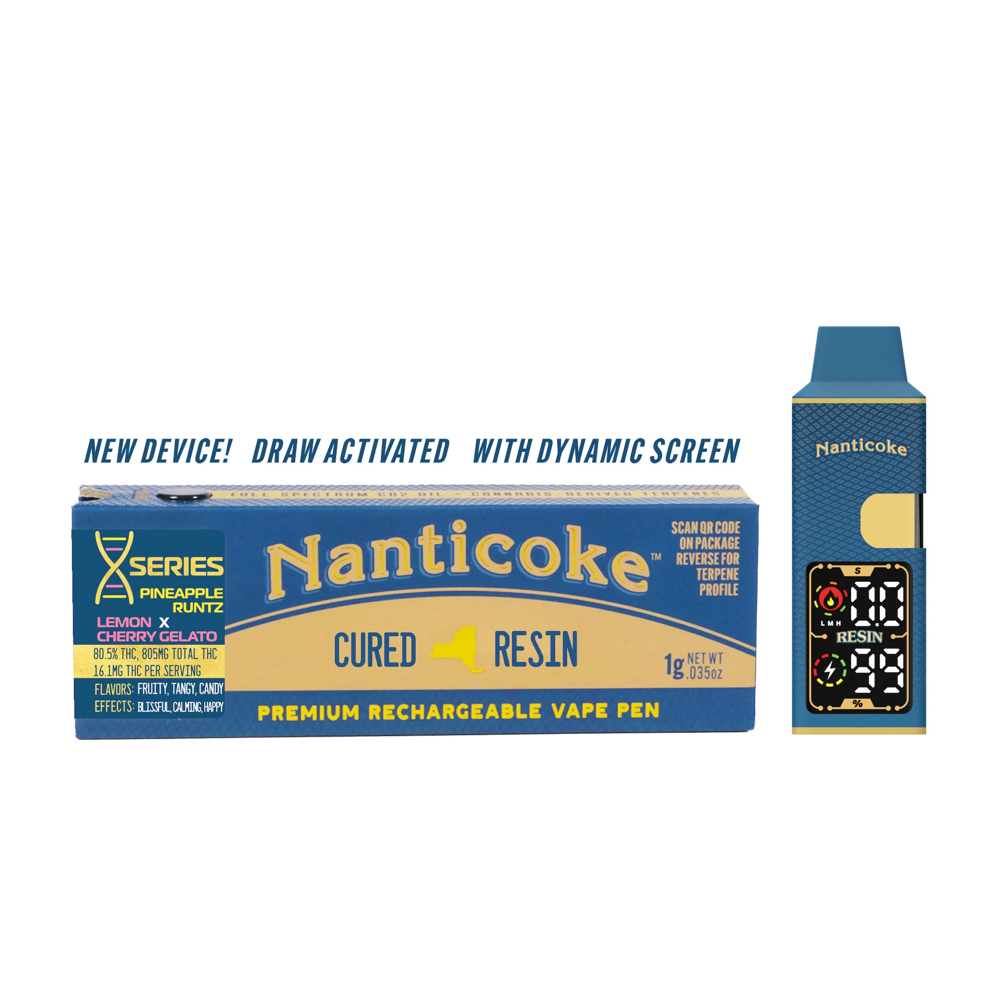 Nanticoke - Nanticoke - Pineapple Runtz x Lemon Cherry Gelato - Cured Resin - 89.50% THC - 1.0g - AIO Vape Pen Main Image