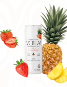 LEHUA BRANDS - Voila Pineapple Strawberry - Infused Sparkling Water - 355mL - 12 oz fl