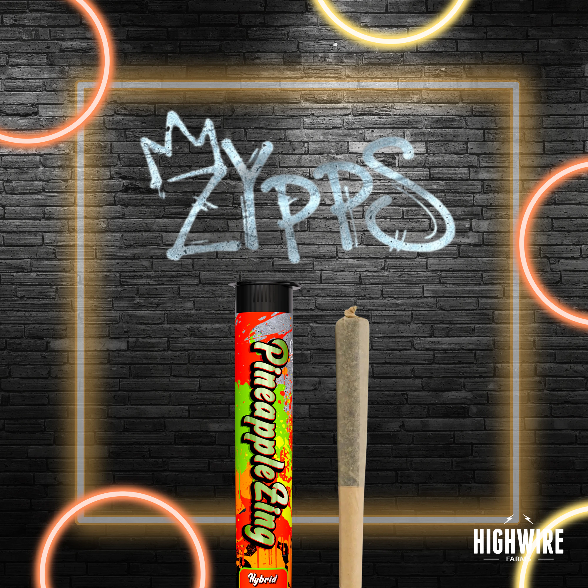 Distro 10 - My Zypp Stikks Pineapple Zing Infused Preroll 1g Main Image
