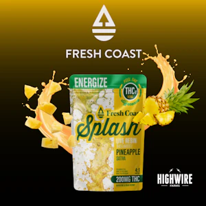 FRESH COAST - Splash Live Resin Gummies Pineapple 4:1 THC:THCv 200mg