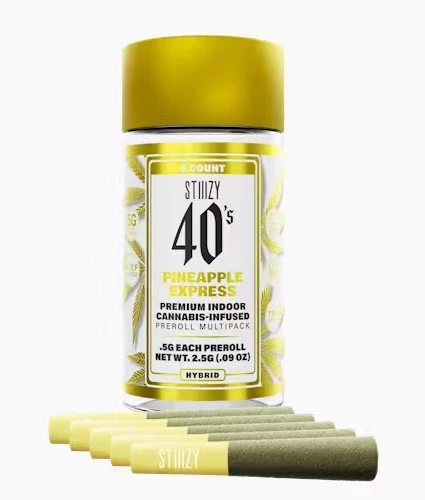 STIIIZY - Stiiizy 40's .5g Pineapple Express Infused Pre-Roll 5pk  Main Image