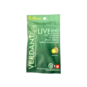 Verdant Leaf - Pineapple Nano Gummy | 100mg (THC) (Live Hash Rosin)