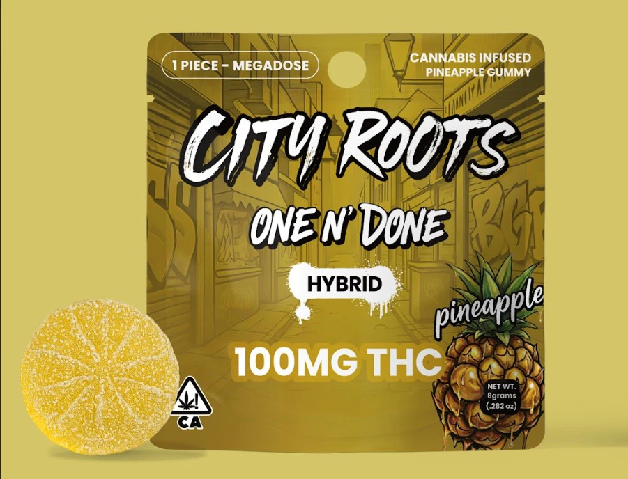 CITY ROOTS - CITY ROOTS: Pineapple Gummy Puck 1 Piece/100mg (H) Main Image
