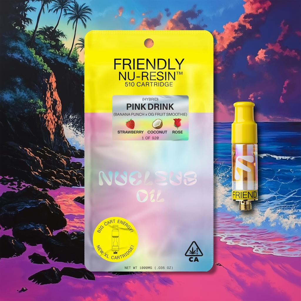 Friendly Brand Pink Drink Nucleus Cured Resin Cartridge 1.0g