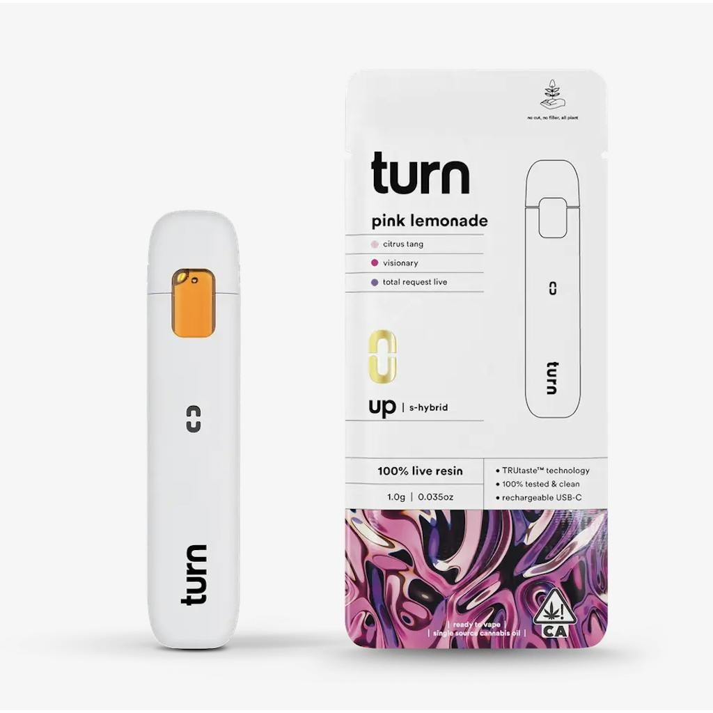 Turn Pink Lemonade Live Resin All-In-One Vape 1.0g
