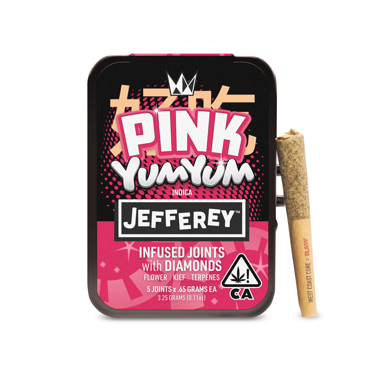 West Coast Cure Pink Yum Yum Jefferey Infused Joints 5-Pack 3.25g