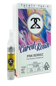 22K - 22K Cured Resin Cart 1g Pink Berries