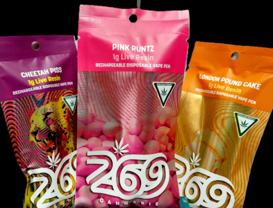 269 CANNABIS - 269 Cannabis - Disposable Vape Cart - Pink Runtz Live Resin - 1g