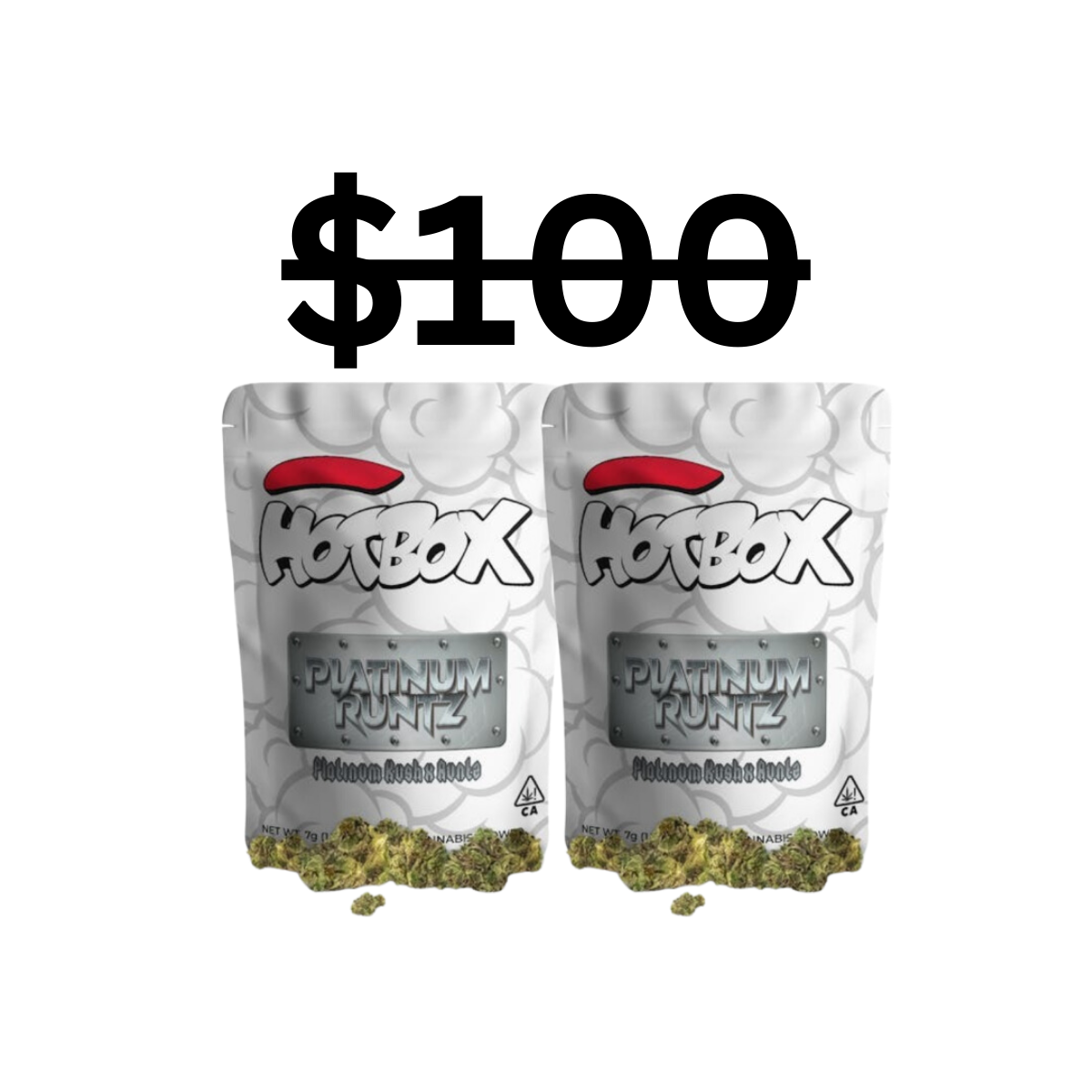 Hotbox 7g Bundle | 2x Platinum Runtz 7g Indoor Flower | Hotbox