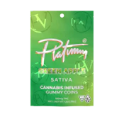 Platinum Vape - 100mg Distillate Gummy - Green Apple - Sativa 